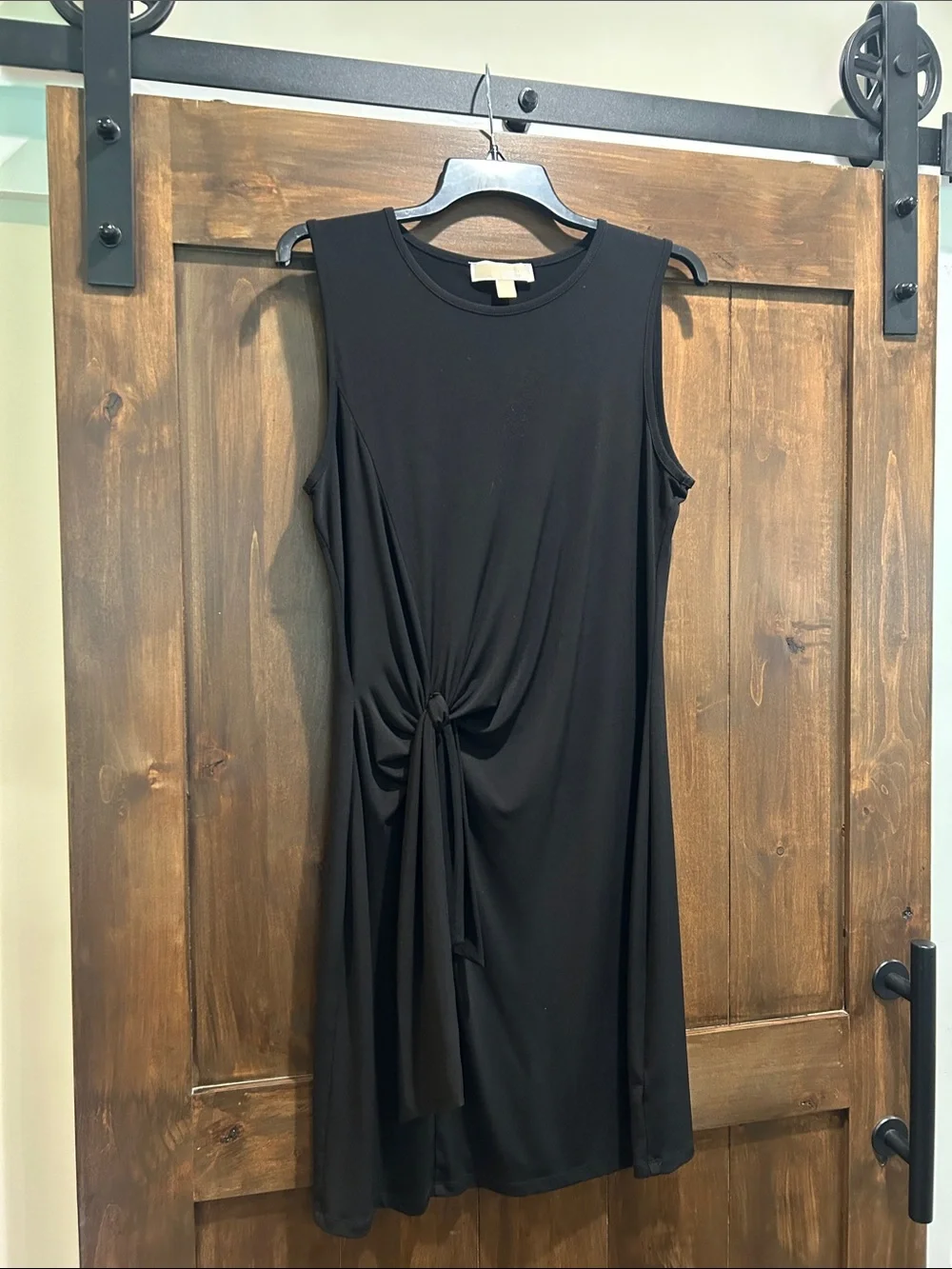 M75 Michael Kors Black Knot-Front Sleeveless Dress Size Large
